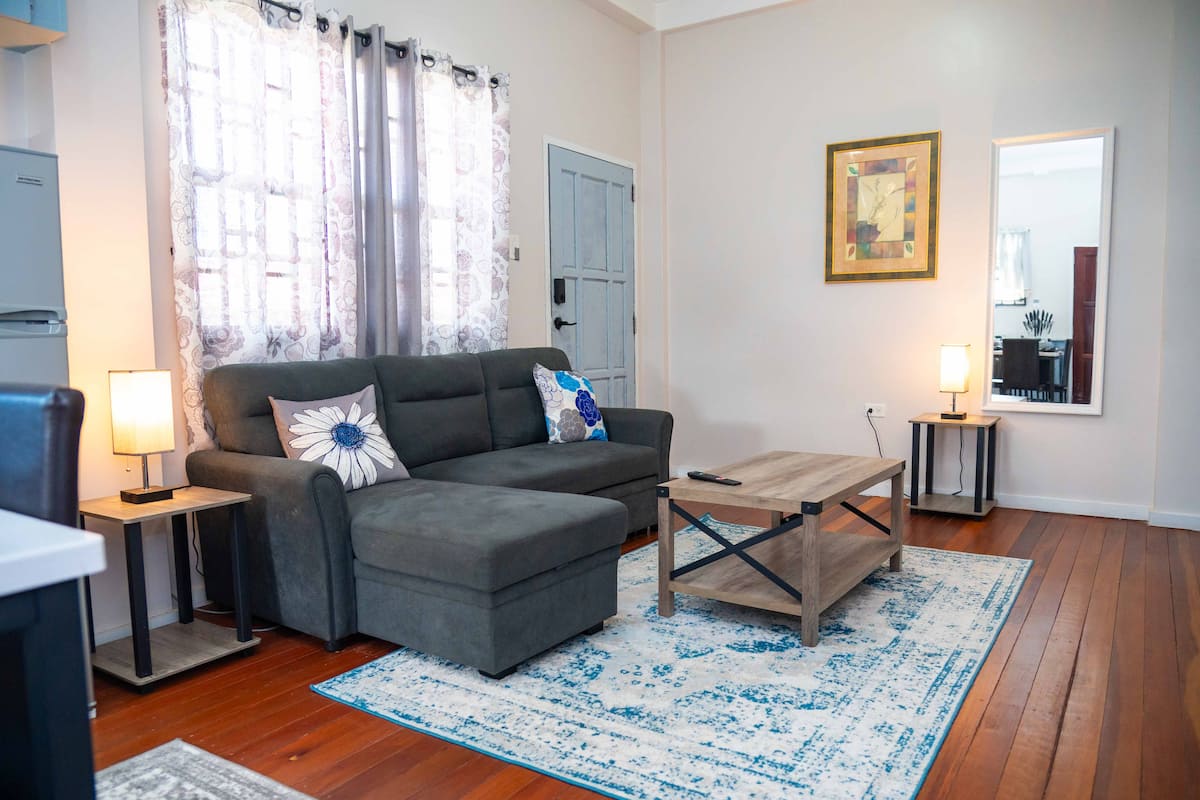 Living room of the Haven Place 2-bedroom apartment